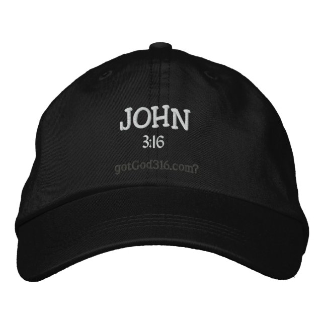 JOHN gotGod316.com 3:16 Wool Embroidered Baseball Hat (Front)