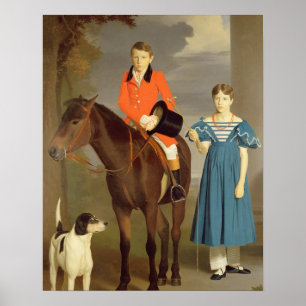 John Gubbins Newton and his Sister Mary, 1832-33 ( Poster