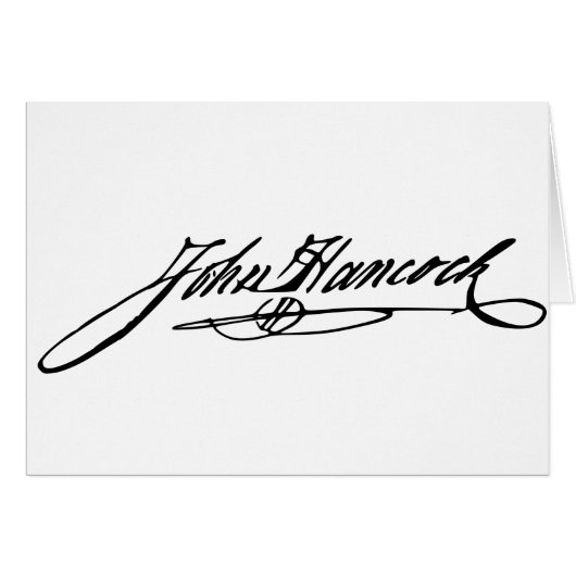 John Hancock Signature Cards (Front Horizontal)