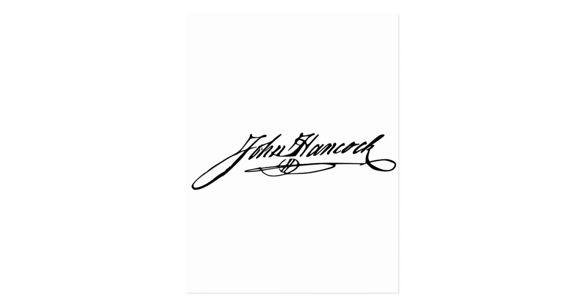 John Hancock Signature Postcard