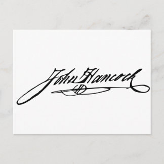 John Hancock Signature Postcard