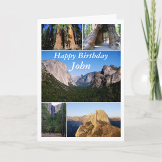 John Happy Birthday, Yosemite National Park Card