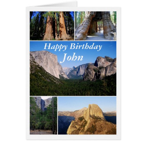 John Happy Birthday, Yosemite National Park Card | Zazzle