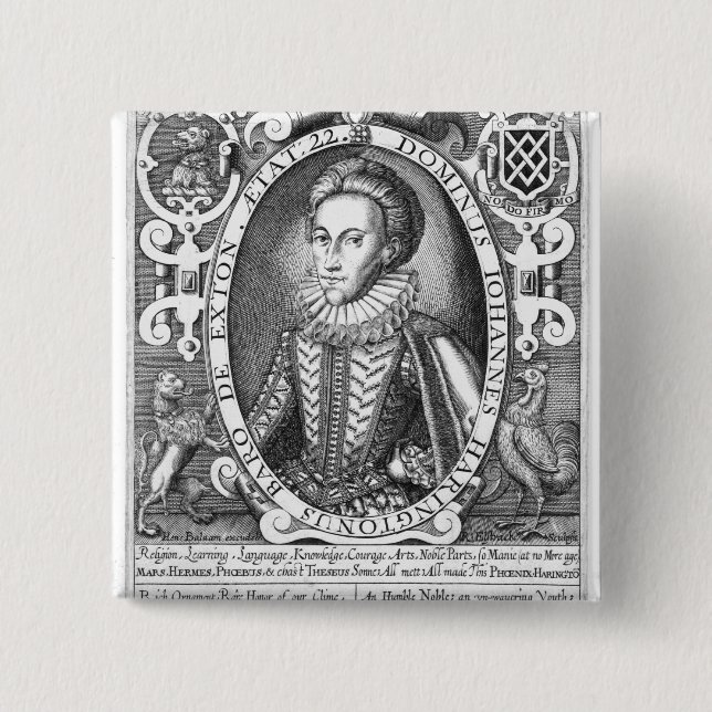 John Harington, 2nd Baron Harington of Exton Button (Front)