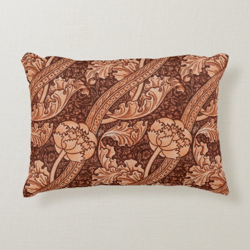 John Henry Dearle Florence Pattern in Red Accent Pillow