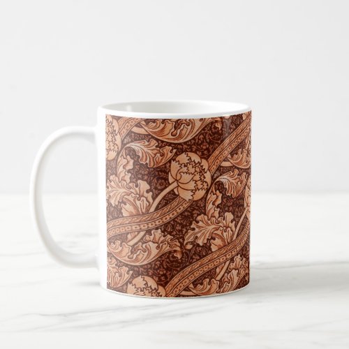 John Henry Dearle Florence Pattern in Red Coffee Mug
