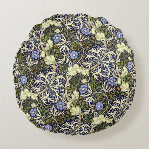 John Henry Dearle Seaweed Pattern Round Pillow