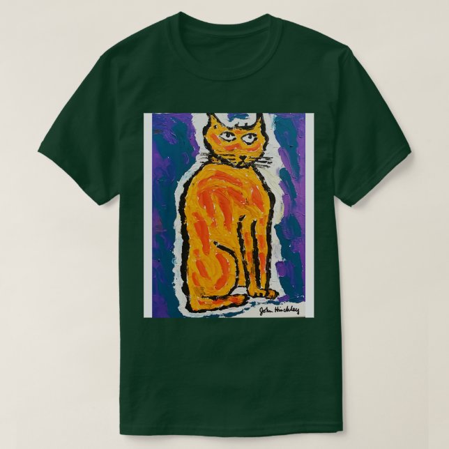 John Hinckley original cat painting TShirt (Design Front)