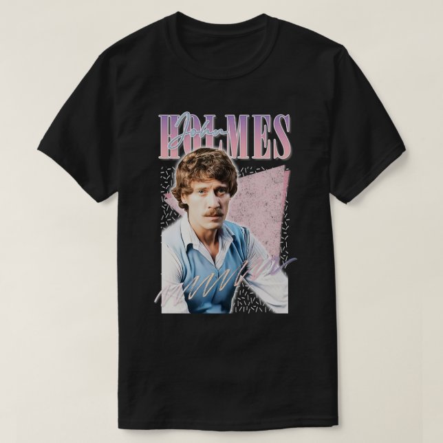 John Holmes Retro Fan Design T-Shirt (Design Front)
