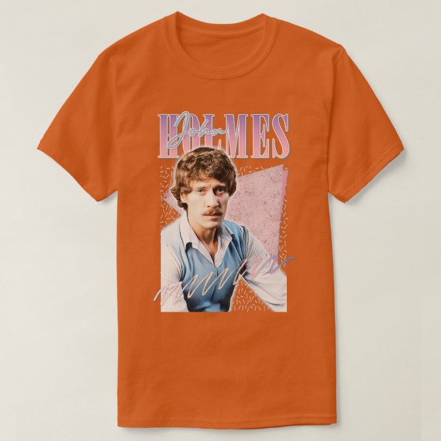 John Holmes Retro Fan Design T-Shirt (Design Front)