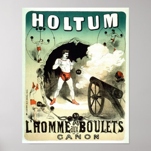 John Holtum Circus Strongman Poster
