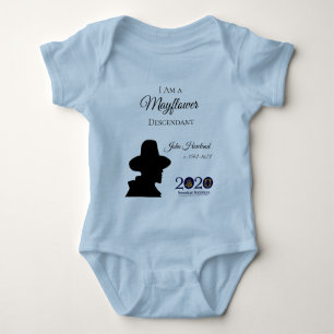 John Howland Mayflower Baby Bodysuit