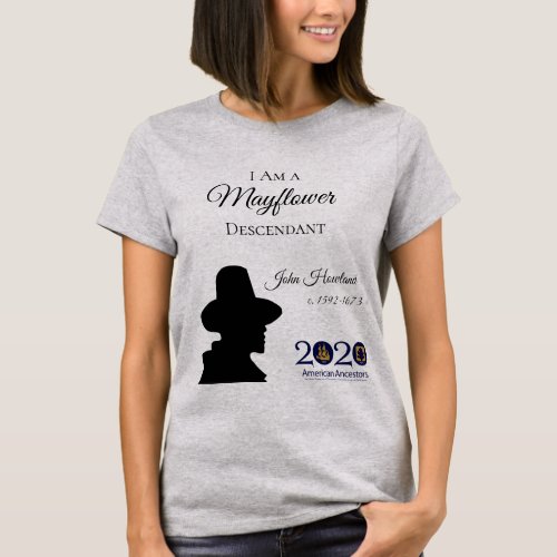 John Howland Mayflower Womens T_shirt