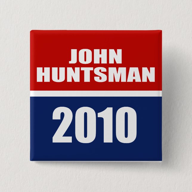 JOHN HUNTSMAN FOR GOVERNOR PINBACK BUTTON (Front)