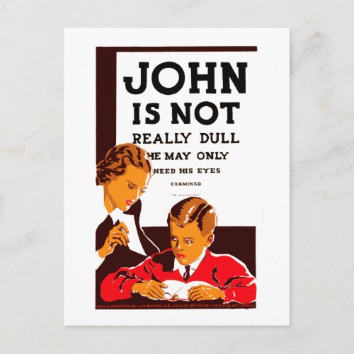 John is Not Really Dull Postcard
