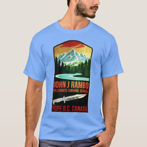 John J Rambo Wilderness Survival School T_Shirt