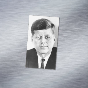 John Jack Kennedy US Presidential White House Business Card Magnet
