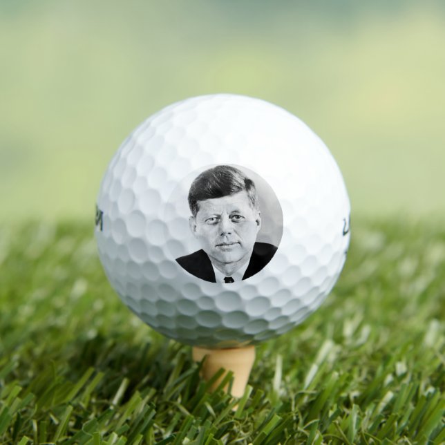 John Jack Kennedy US Presidential White House Golf Balls (Insitu Tee)