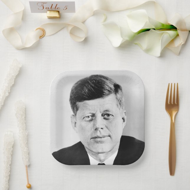 John Jack Kennedy US Presidential White House Paper Plates (Wedding)