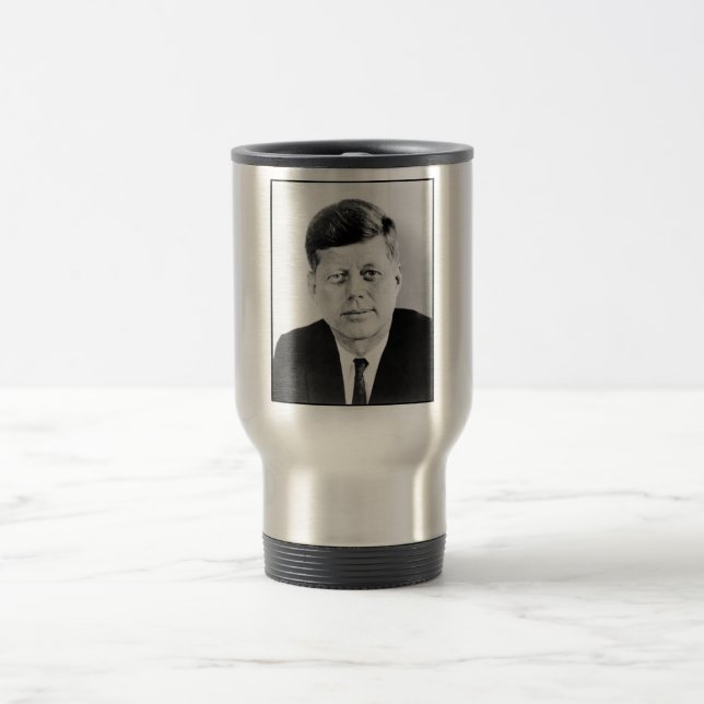 John Jack Kennedy US Presidential White House Travel Mug (Center)