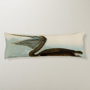 John James Audubon Brown Pelican Artwork Painting Body Pillow