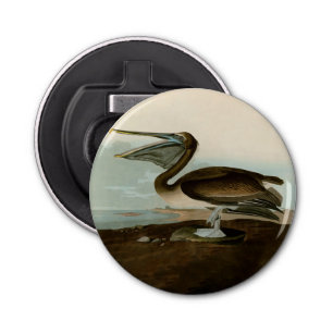 John James Audubon Brown Pelican Artwork Painting Bottle Opener