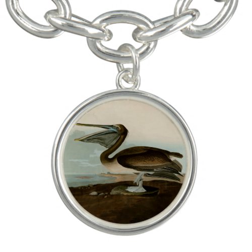 John James Audubon Brown Pelican Artwork Painting Bracelet