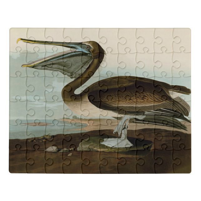 John James Audubon Brown Pelican Artwork Painting Jigsaw Puzzle (Puzzle Horizontal)