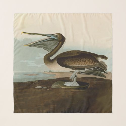 John James Audubon Brown Pelican Artwork Painting Scarf