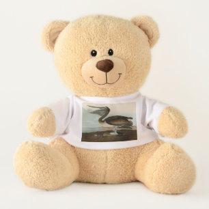 John James Audubon Brown Pelican Artwork Painting Teddy Bear