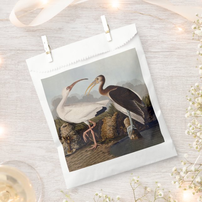 John James Audubon White Ibis Bird Print Classic Favor Bag (Clipped)