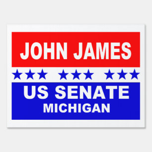 John James US Senate Michigan 2018 Yard Sign