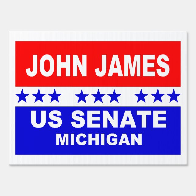 John James US Senate Michigan 2018 Yard Sign (Front)
