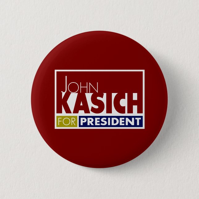 John Kasich for President V1 Button (Front)