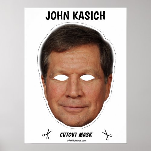 JOHN KASICH Halloween Mask Poster