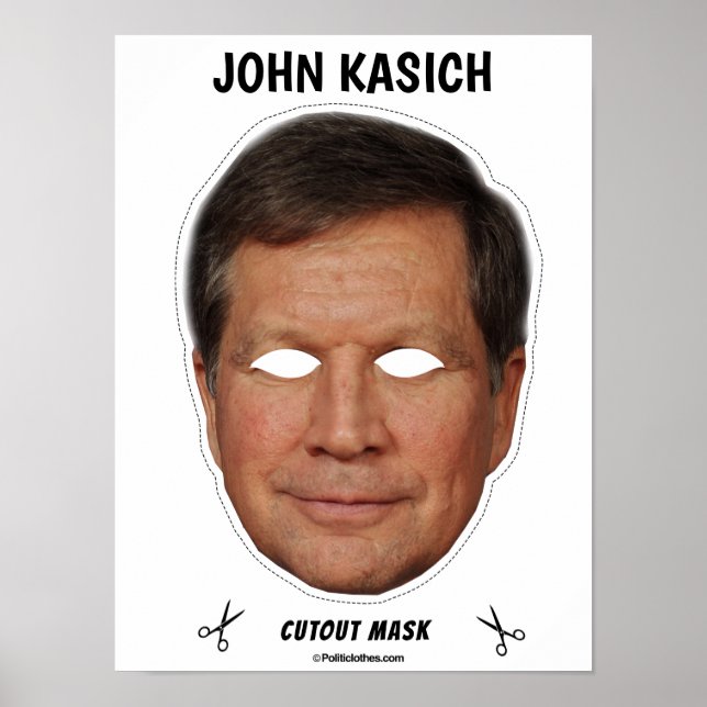 JOHN KASICH Halloween Mask Poster (Front)