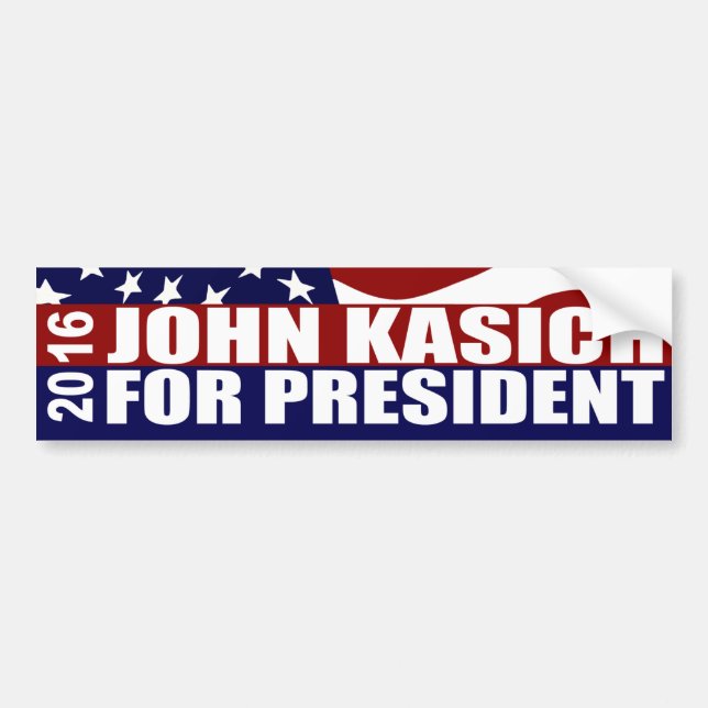 John Kasich President 2016 Bumper Sticker (Front)