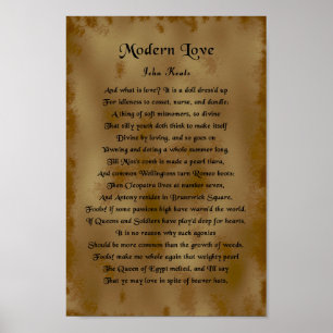 John Keats, Modern Love Poster