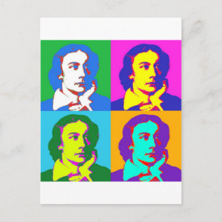 John Keats Pop Art Postcard