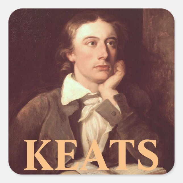 John Keats Square Sticker (Front)