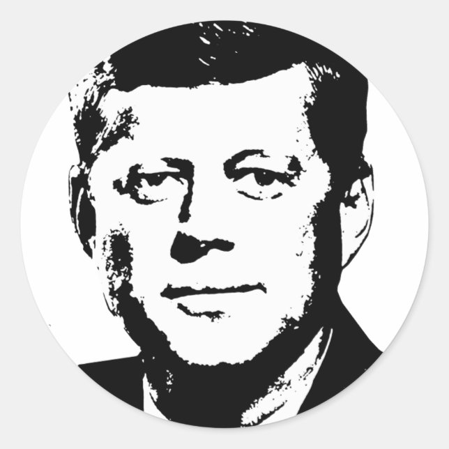 John Kennedy Gear Classic Round Sticker (Front)