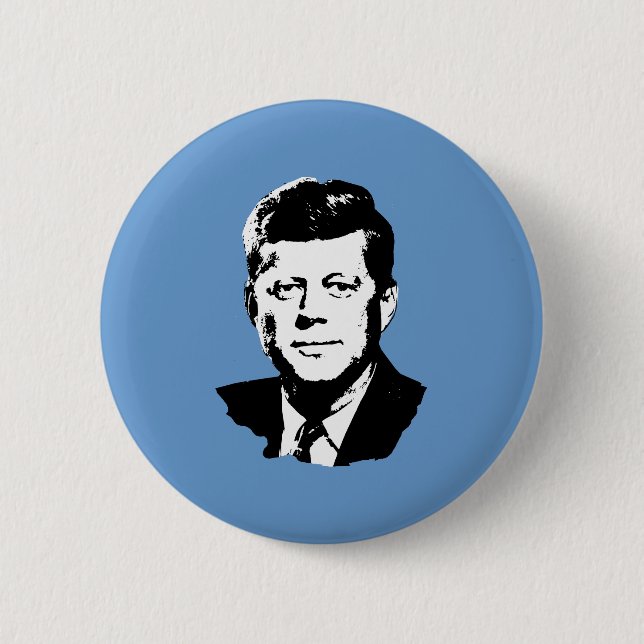 John Kennedy Gear Pinback Button (Front)