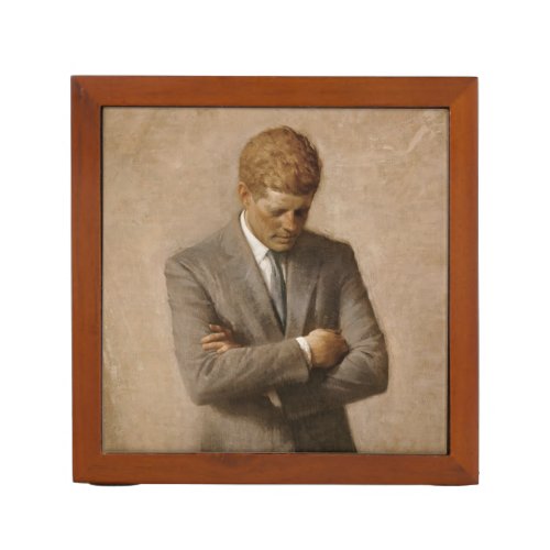 John Kennedy US Presidential White House Portrait  Desk Organizer