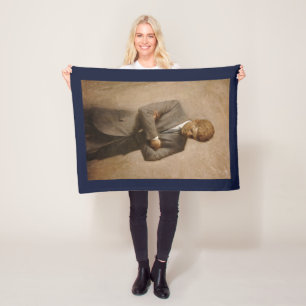 John Kennedy US Presidential White House Portrait Fleece Blanket
