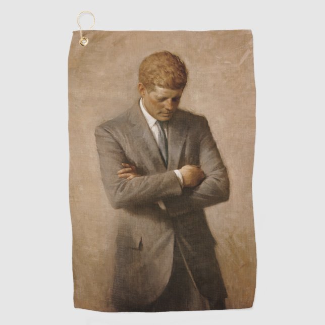 John Kennedy US Presidential White House Portrait  Golf Towel (Front)