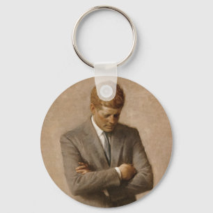 John Kennedy US Presidential White House Portrait Keychain