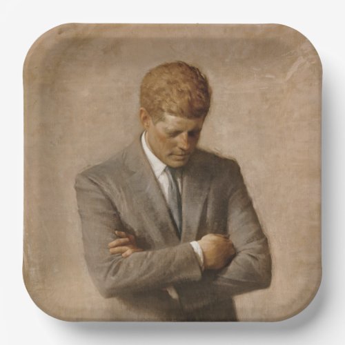 John Kennedy US Presidential White House Portrait  Paper Plates