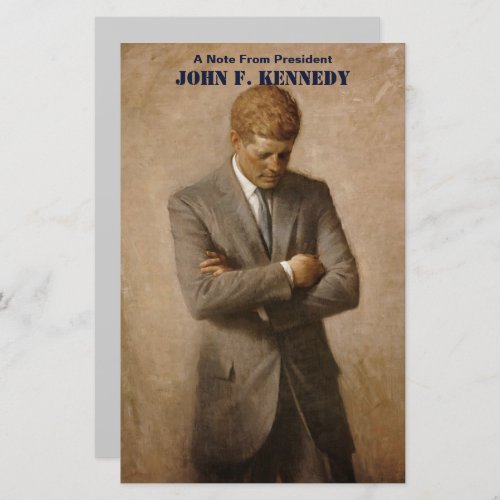 John Kennedy US Presidential White House Portrait  Stationery