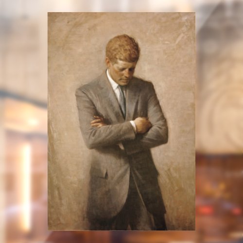 John Kennedy US Presidential White House Portrait  Window Cling