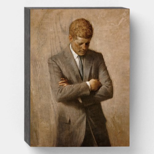 John Kennedy US Presidential White House Portrait  Wooden Box Sign